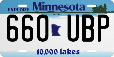 MN license plate 660UBP