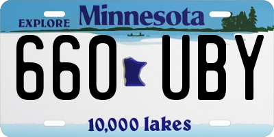 MN license plate 660UBY