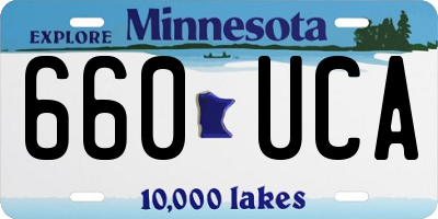 MN license plate 660UCA