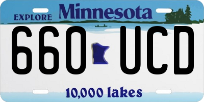 MN license plate 660UCD