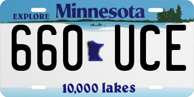 MN license plate 660UCE
