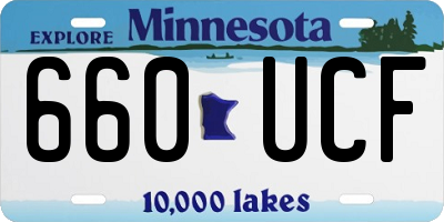 MN license plate 660UCF