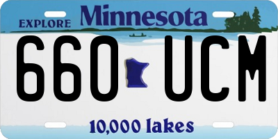 MN license plate 660UCM
