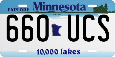 MN license plate 660UCS