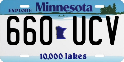 MN license plate 660UCV