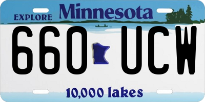 MN license plate 660UCW