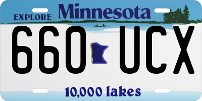 MN license plate 660UCX