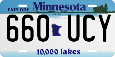 MN license plate 660UCY
