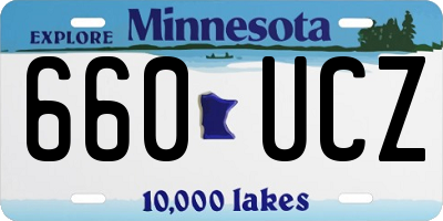 MN license plate 660UCZ