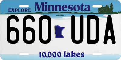 MN license plate 660UDA