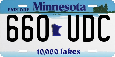 MN license plate 660UDC