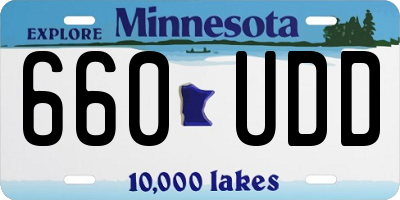 MN license plate 660UDD