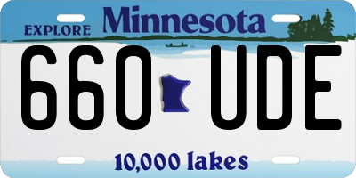 MN license plate 660UDE