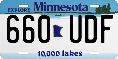 MN license plate 660UDF