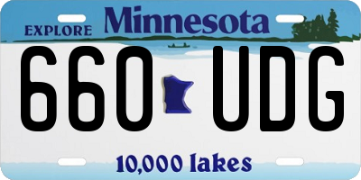 MN license plate 660UDG