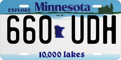 MN license plate 660UDH