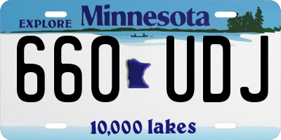 MN license plate 660UDJ