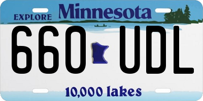 MN license plate 660UDL