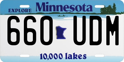 MN license plate 660UDM