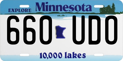 MN license plate 660UDO