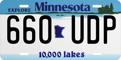 MN license plate 660UDP