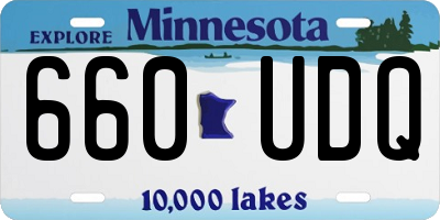 MN license plate 660UDQ