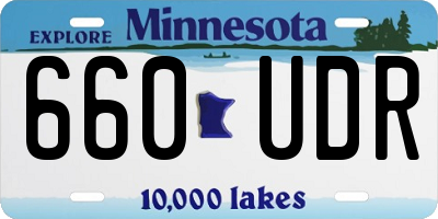 MN license plate 660UDR
