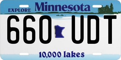 MN license plate 660UDT
