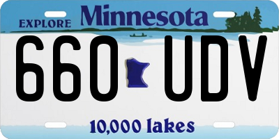 MN license plate 660UDV