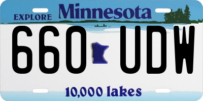 MN license plate 660UDW