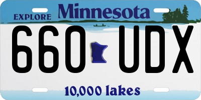 MN license plate 660UDX