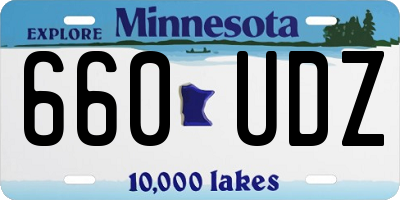 MN license plate 660UDZ