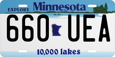 MN license plate 660UEA