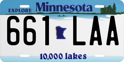 MN license plate 661LAA