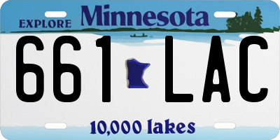 MN license plate 661LAC