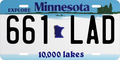 MN license plate 661LAD