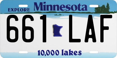 MN license plate 661LAF