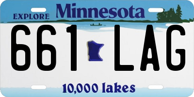 MN license plate 661LAG