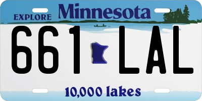 MN license plate 661LAL