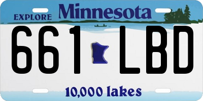 MN license plate 661LBD