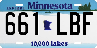 MN license plate 661LBF