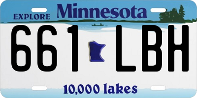MN license plate 661LBH
