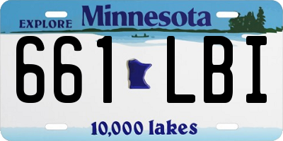 MN license plate 661LBI