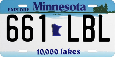 MN license plate 661LBL