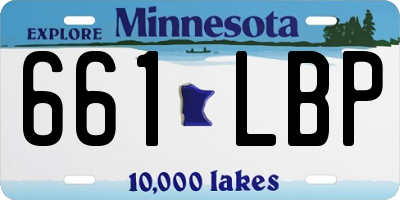 MN license plate 661LBP