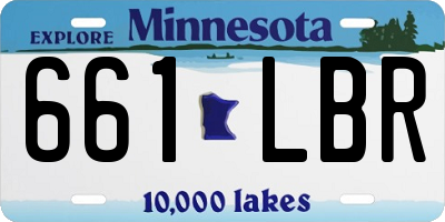 MN license plate 661LBR