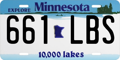 MN license plate 661LBS