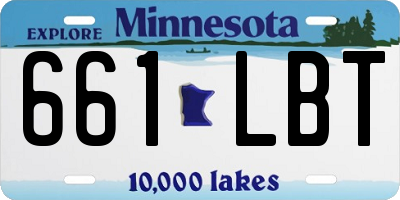 MN license plate 661LBT