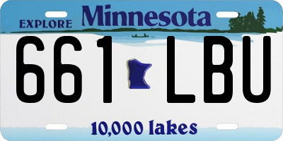 MN license plate 661LBU