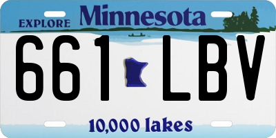 MN license plate 661LBV